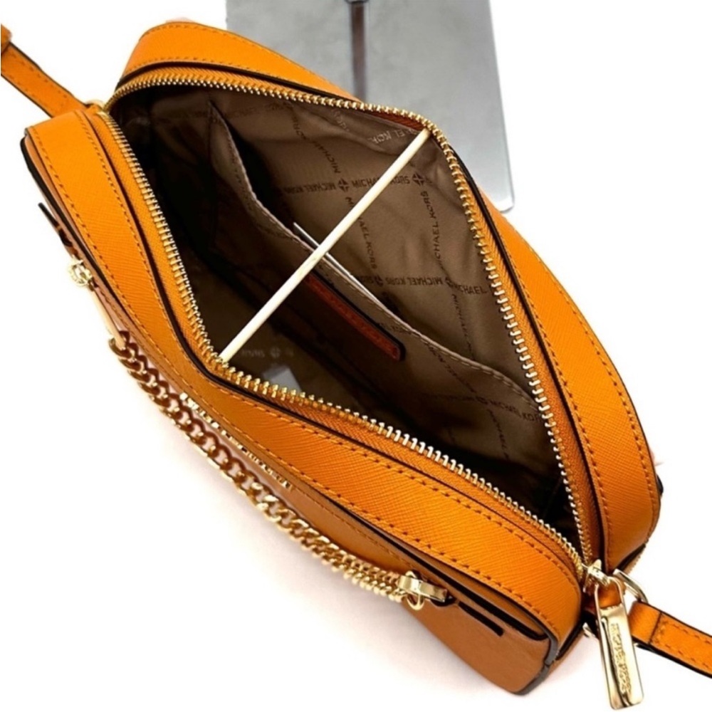 Michael Kors Large EW Crossbody Bag & Medium ZA Card Case Wallet Cider - Picture 7 of 13
